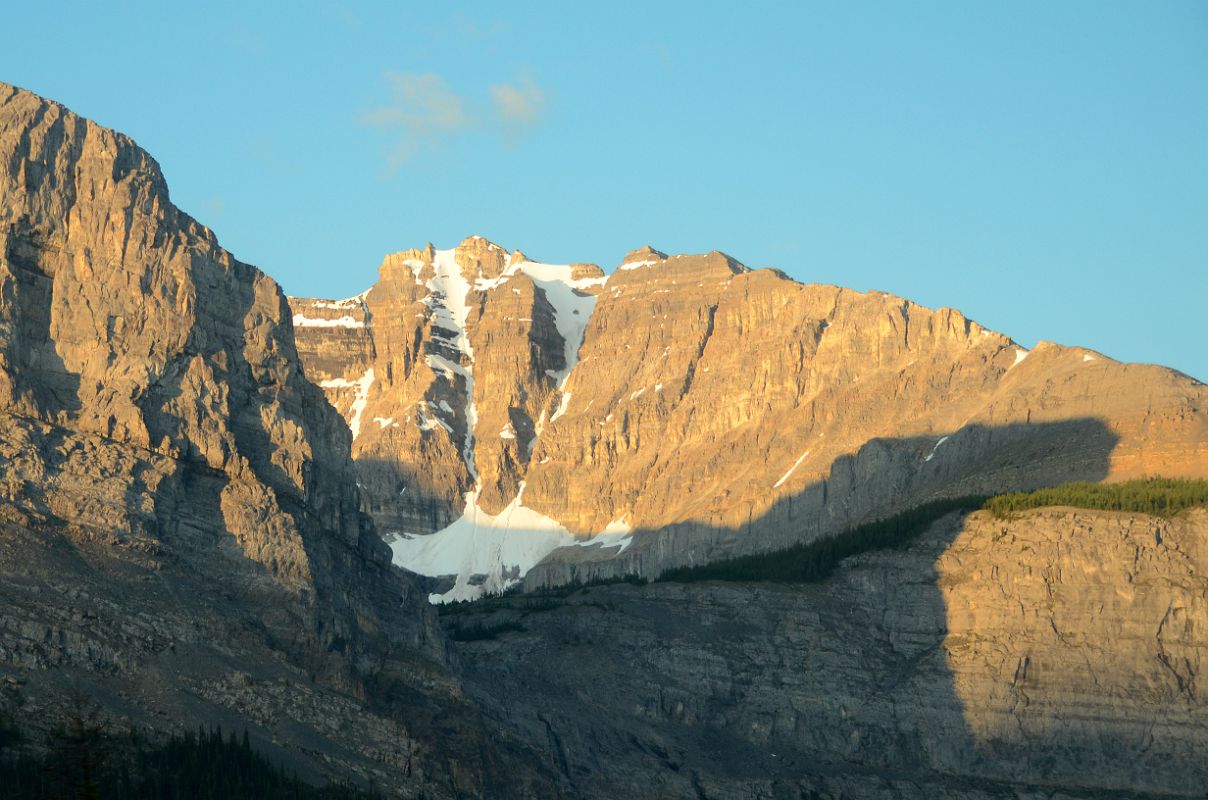 09 Narao Peak At Sunrise From Trans Canada Highway Just After Leaving Lake Louise For Yoho